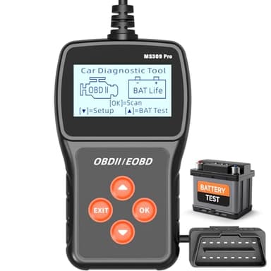 Bingohive OBD2 Scanner avec testeur de Batterie - Lecteur de Code Scanner de Panne de Moteur Can Outil de numérisation de Diagnostic pour Toutes Les Voitures OBD II Protocole Depuis 1996 Noir
