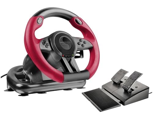 Speedlink TRAILBLAZER Volant de course - volant de jeux pour PS3/PS4, Xbox Series X/S/One, Nintendo Switch et PC, volant pc avec levier de vitesse, avec retour de force, noir-orange