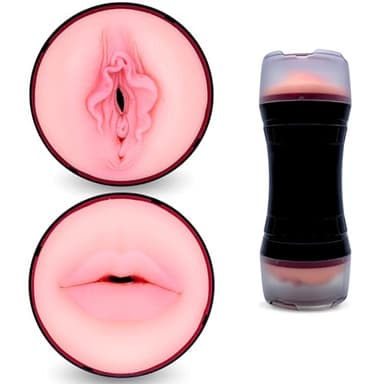 Vaginette ultra realiste | masturbateur homme sextoy double action vaginette et bouche succion silicone ultra doux pour encore plus de plaisir au quotidien | entrainement contre la précocité