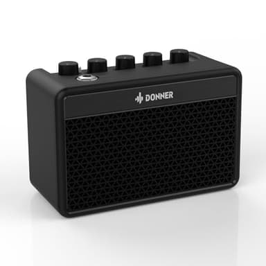 Donner 5W Ampli Guitare électrique, Mini Amplificateur de Guitare Rechargeable, Amplificateur de Guitare Portable avec Son Rétro Britannique, Son Propre, Overdrive Chaud, Distorsion Sauvage (DA-10)
