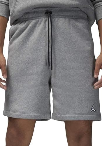 NIKE Jordan Brooklyn Short en Polaire pour Homme T-Shirt, 091 Carbon Heather/White