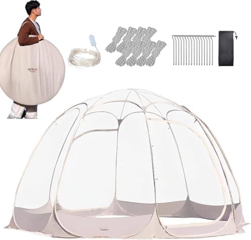 YANGYMM Tente Igloo Pliable à Bulles, IdéAle pour Les éVéNements en Plein Air de 8 à 10 Personnes, DôMe Igloo RéSistant Aux UV, IdéAl pour Les FêTes en Camping et L'Observation des éToiles