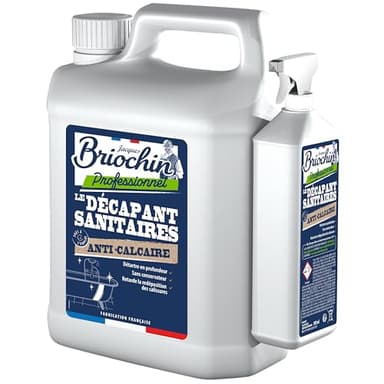 Briochin professionnel - Décapant sanitaire Briochin Pro 5L - Avec un flacon pulvérisateur vide