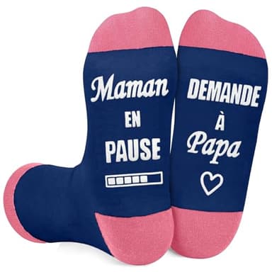Cadeau Maman Noel Original Utile, Chaussettes Femme 39 42 Fantaisie Coton, Chaussettes Rigolotes Femme Chaussettes Humor Idee Cadeau Femme Cadeau Mamie Anniversaire Maman Fete des Meres