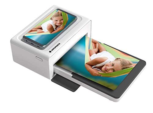 AgfaPhoto Realipix Moments AMO46 - Imprimante Photo Smartphone 10x15 cm, Bluetooth pour Apple/Android, Sublimation Thermique 4Pass, Filtres et Impression ID - Blanc