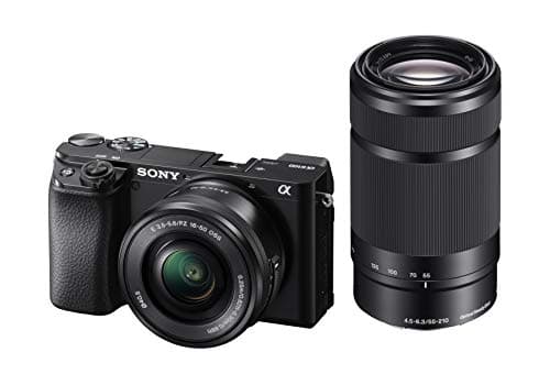 Sony Alpha 6100 | Appareil Photo Numérique Hybride APS-C en kit Objectifs Zoom E 16-50mm f/3.5-5.6 PZ OSS et E 55-210mm f/4.5-6.3 OSS ( AF en 0.02s, Suivi des Yeux, Vidéo 4K, Ecran Selfie Vlogging )