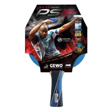 GEWO PS Blast Carbon Pro Raquette de Tennis de Table Professionnelle approuvée par l'ITTF Raquette de Tennis de Table en Carbone avec revêtement Rapide GEWO Return Pro et propriétés de Rotation