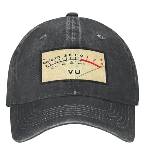 Vu-mètre rétro pour lestechniciens et Les ingénieurs du Son Audi o Casquette de Baseball Sport de Plein air Trucker Papa Casquette Couple Casquettes de Baseball