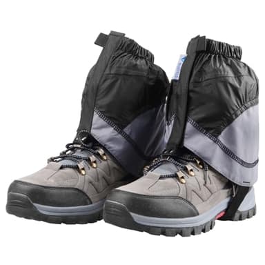 TRIWONDER Guêtres Randonnée Basses Guêtres de Cheville Imperméables Guêtres Trail Anti Sable pour Homme Femme Randonnée Cyclisme Chasse (Noir & Gris)
