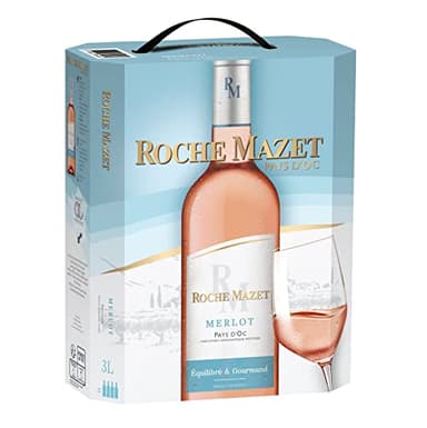 Roche Mazet – Vin Rosé Merlot (3L) – IGP Pays d’Oc – Bag in Box