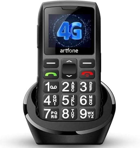Téléphone Portable Senior Débloqué avec Grandes Touche| Batterie 1400mAh| Double SIM Noir