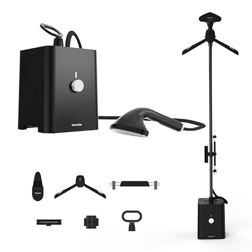 STEAMONE - Steamer Professionnel Defroisseur vapeur 2900W 125g/min 10bars SteamCube -Fer Vertical et Horizontal Autonomie 90min (2500ml) -Élimine 99,99% d'Impuretés Prêt en 120s -Conçu pour Repasser