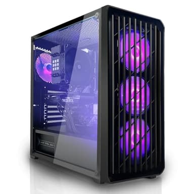 SYSTEMTREFF PC Gamer AMD Ryzen 5 5500 6x4.2GHz | Nvidia RTX 4060 8GB | 1To M.2 NVMe | 32Go DDR4 RAM | Windows 11 | Ordinateur de Bureau WLAN pour Les Joueurs, Les Gamers & Streamer