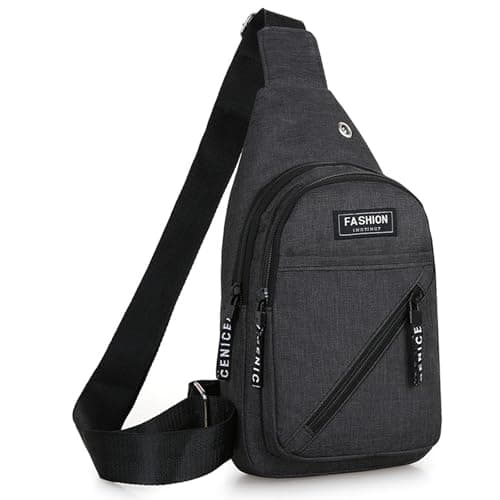 BDSHUNBF Sacoche Homme Bandouliere Léger et Étanche - Sac de Poitrine Homme/Femme pour Voyage et Tourisme, Sling Bag Élégant - Sac à Dos Bandoulière Pratique et Moderne