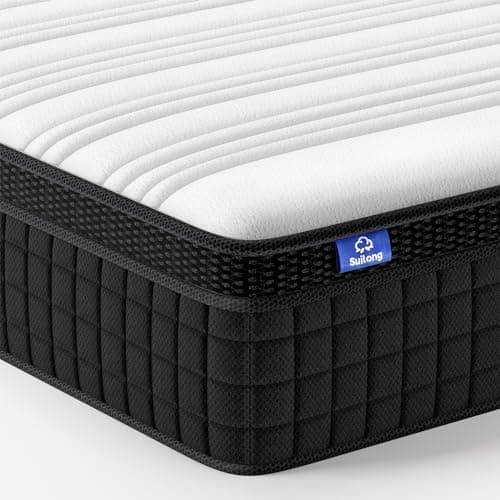 SuiLong Matelas Hybrid 160x200,25cm Epaisseur,Ressorts Ensachés Mousse à Mémoire de Forme, Matela Confort Ergonomique Orthopédique, Confort Mi-Ferme,Multicouches Extra Confort 7 Zones, Oeko-tex