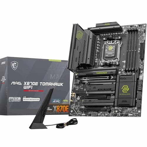 MSI MAG X870E Tomahawk WiFi Carte mère, ATX - pour processeurs AMD Ryzen 9000/8000 / 7000, AM5 - VRM 80A SPS, DDR5 Memory Boost 8400+MT/s (OC), PCIe 5.0 x16, M.2 Gen5, Wi-FI 7, 5G LAN