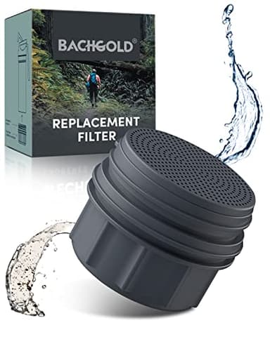 Bachgold® Filtre à eau extérieur avec capacité de filtration de 1500 l I élimine 99,99 % de toutes les bactéries et filtre les virus, les particules et les métaux lourds I Protection contre les pannes