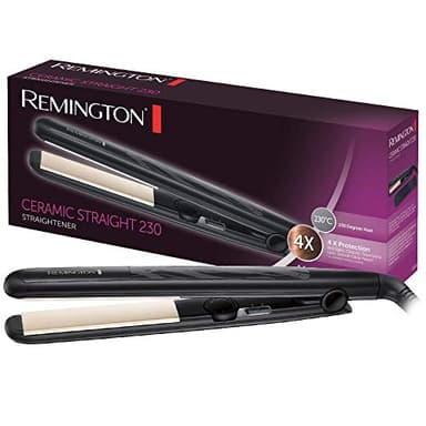 Remington Lisseur Cheveux [4X protection] Ceramic Straight (Revêtement Céramique Tourmaline Antistatique & Glisse facile, chaleur homogène & Brillance) Fer à Lisser S3500