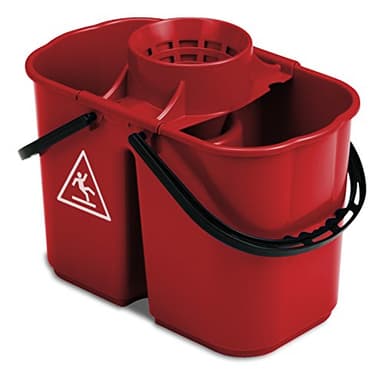 TTS Cleaning 00005250 Fox Seau Double avec strizzino, capacité 8 + 6 litres, rouge