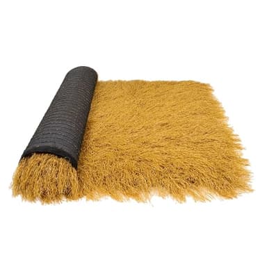 HAZEK Toit De Chaume Synthétique,Rouleau De Chaume Artificiel,Chaume De Toit De Bar Tiki, Plage Hawaïenne, Décoration De Fête Et De Bar(Size:1.6x16.4ft(0.5x5m))