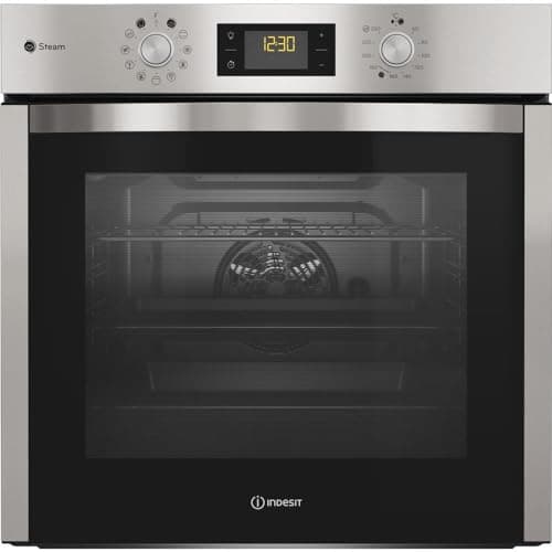 Four électrique encastré Indesit: couleur inox, autonettoyant - IFWS 5844 JH IX