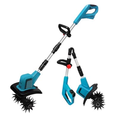 Motobineuse sans Fil pour Batterie Makita 18V, Motobineuse Électrique avec Moteur sans Balais, Hauteur Réglable, Largeur Travail 20 cm, Profondeur Travail 15 cm, pour Jardins et Cours (sans Batterie)