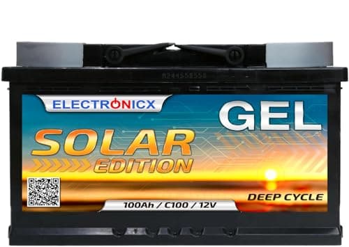 Batterie GEL 100Ah Solar Edition Haut de Gamme pour Panneau Solaire Voiture Camping Solution Optimale 12V 100 Ah Solaire Portables Camping-Car Camping