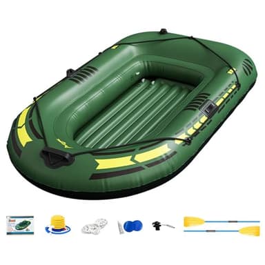 Kayak Gonflable Pour Adultes - Pneumatiques Sportifs, Kayak Portable Pour Radeau | Bateau De Pêche En Plein Air Avec Pompe À Aviron, Pédale Rempli D'air Pour Lac, Rive, Rafting En Plein Air, Pêche