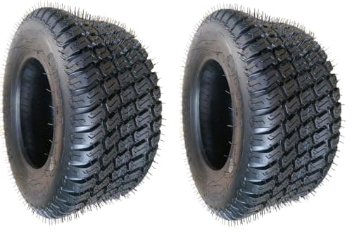 Lot de 2 pneus 15 x 6.00-6 Wave 15 x 6-6 pour tondeuse autoportée, déneigeur, tracteur de tondeuse à gazon, gaine 15 x 6-6 15 x 6,00-6