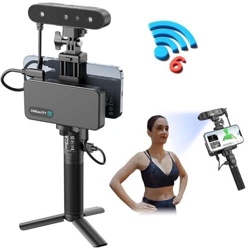 Creality CR-Scan Ferret Pro Scanner 3D pour imprimante 3D, numérisation de modèle 3D portable, piste anti-secousse, numérisation Wifi6, précision de 0,1 mm, couleur 24 bits pour téléphone Android iOS,