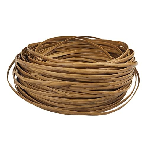 Feyart Bande de rotin en polyéthylène grain de bois clair de 7 mm et 80 m pour réparation de meubles en rotin d'extérieur, rotin en plastique pour restauration de meubles de patio