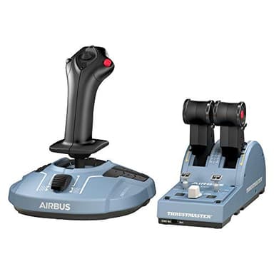 Thrustmaster TCA Officer Pack Airbus Edition - Système de commandes de vol complet avec joystick latéral et quadrant des gaz pour PC