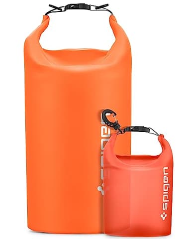 Spigen Aqua Shield Sac à Dos Etanche (Orange Soleil, 20L+2L)