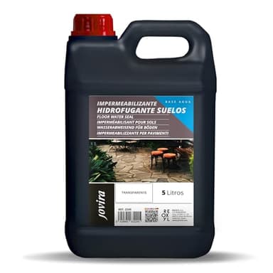 JOVIRA PINTURAS Imperméabilisant, hydrofuge pour sols. Transparent et invisible. Protecteur imperméabilisant pour sols poreux. Hydrofuge. (5 Litres)