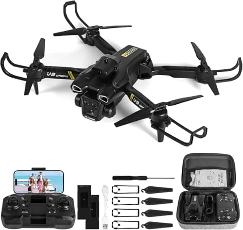Drone pour Enfant avec Caméra 720P HD, Drone Quadricoptère FPV WiFi Télécommandé, Mode sans Tête, Maintien d'Altitude, 360°Flips, Cadeau et Jouet pour Enfant ou Débutant