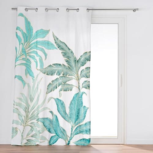 Douceur d'Intérieur, Rideau à Oeillets (140 x 260 cm) Vayana, Coton/Polyester Imprimé
