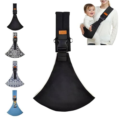 Porte Bébé, Portable Echarpe de Portage Bebe, 2024 Nouveau Porte-Bébé Réglable, Porte-Bébé Latéral, Pour Porte-Bébé Nouveau-Nés et Tout-Petits Jusqu'à 20 Kg (Noir)
