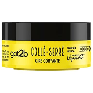 Schwarzkopf - Got2b - Cire Coiffante Fixante Cheveux - Fixation Ultime - Collé Serré - Sans Effet Carton - Utilisation sur Cheveux Secs - Pot de 75 ml