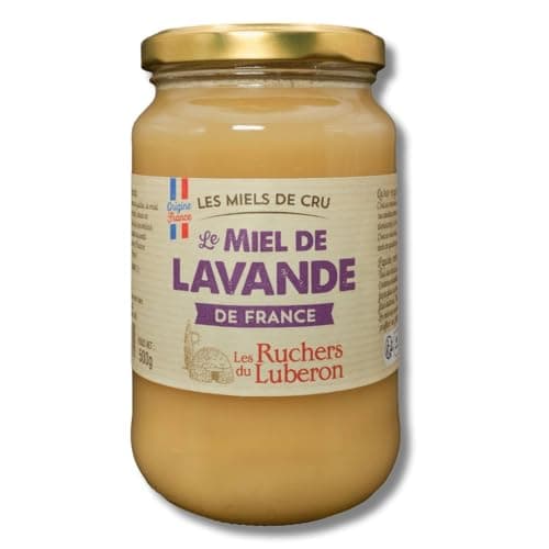 Les Ruchers du Luberon - Miel Lavande de France 500 g - Miel de Cru Francais - Naturel - Non Filtré - Naturellement Crémeux