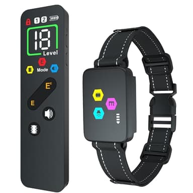 Meloive Collier de Dressage,Portée 3000 Mètres,3 Modes Son/Vibration/Choc Électrique avec Verrouillage de Sécurité,Résistant à l'eau et Rechargeable