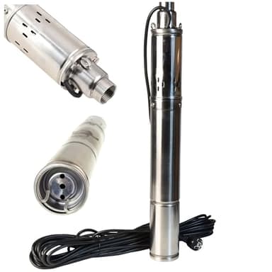 Pompe Immergée pour Puits 3" DEEP 1920L/H (550 W, 1920 l/h, hauteur max. 100 m) - Pompe à Eau Profond en Acier Inox - Pompe de Puits Submersible Automatique - Usage Domestique Agricole Industriel