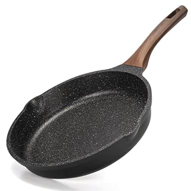 ZUOFENG Poele en Pierre induction Antiadhésive 24CM, Poêles à Frire Anti Adhesive, Poêle à Omelette.