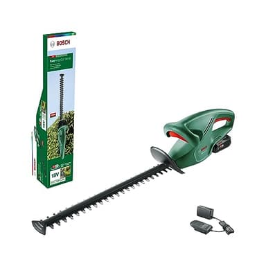 Bosch Akku Heckenschere EasyHedgeCut 18-45 (1 Akku 2,0 Ah, 18-Volt-System, Messerlänge 45 cm, im Karton)