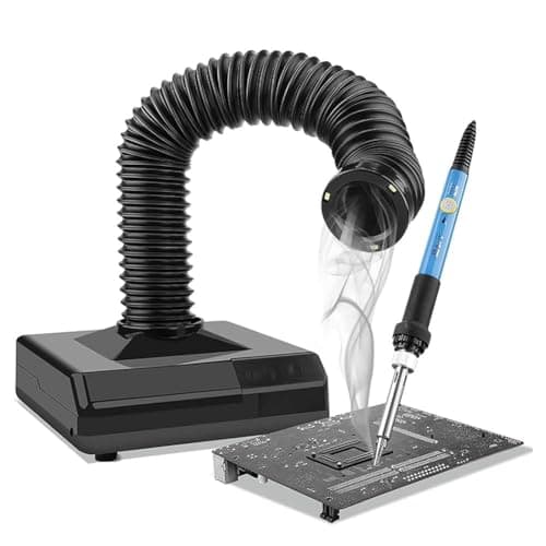 Extracteur de fumée de soudure, machine d'aspiration de poussière de meulage avec lumière LED, élimine la fumée de soudage et la poussière de meulage, pour atelier de réparation électronique, station