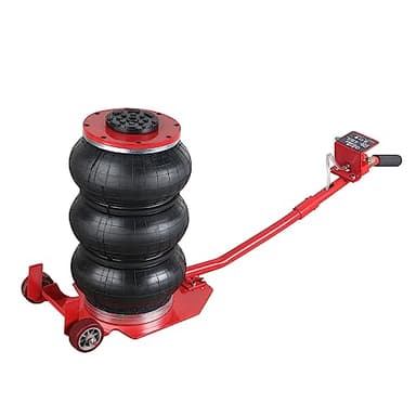 AIM Tools Cric Pneumatique 5 Ton Cric de Levage Rapide Pneumatique, Cric Pneumatique Gonflable Triple Sac avec Poignée Amovible et Deux Roues pour Réparation de Voiture Tout Terrain Atelier