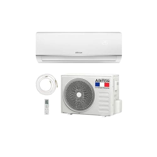 Airton PACK prêt-à-poser : Pompe à chaleur/Climatiseur réversible R32-2500/2800W - 9000BTU + Liaison 4M Ready Clim (30m2 - A++) - Gaz pré-chargé.