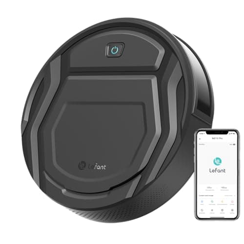 Lefant Aspirateur Robot, Robot Aspirateur Mince Silencieux Connecté avec WiFi/Bluetooth/Alexa/App, 6 Modes de Nettoyage, Auto-Charge, 120min d'Autonomie, Idéal pour Poils d'animaux Sols Durs, M210P
