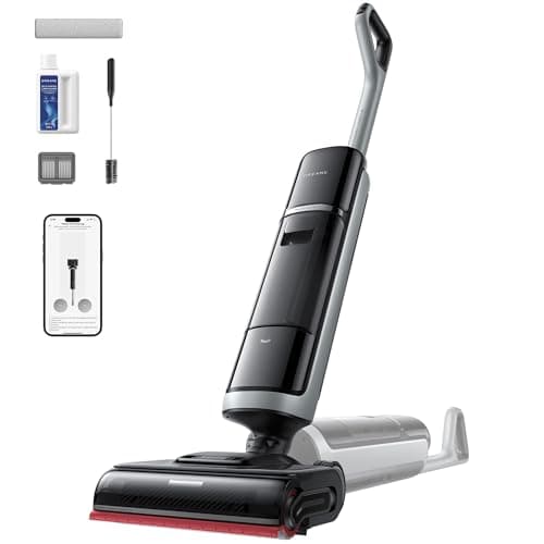 DREAME H15 Pro Heat Aspirateur Laveur, Nettoyage des sols à 85 °C, bras robotisé IA GapFree, capteur RVB intelligent, 22 kPa, 0 nœuds, lavage brosse à 100°C, séchage en 5 min à 90°C,contrôle par appli