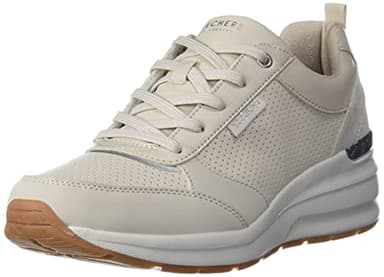 Skechers Femme Billion Subtle Spots Sneakers, White, 40 EU