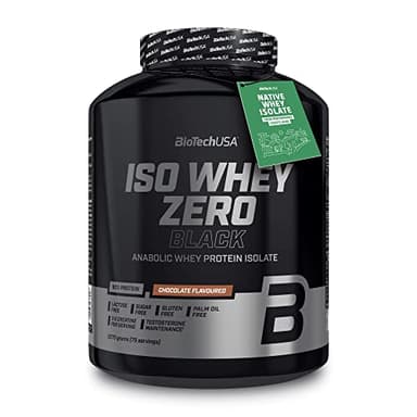 BioTechUSA Iso Whey Zero Black | Protéine de première qualité avec créatine, zinc, vitamine B3 et acides aminés | 90% de protéines | Sans sucre, sans lactose, sans gluten, 2.27 kg, Chocolat